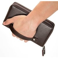 BAELLERRY Men’s Wallet New Arrival Large Capacity Double Zipper Clutch Multi Card Slot Fashion Mobile Phone Bag