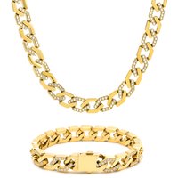 Jewelry 10MM Diamond Studded Stainless Steel Cuban Chain Bracelet Personalized High Grade Titanium Steel Accessory Chain