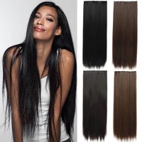 Wig straight hair extensions one piece 5 card long straight hair hair extensions seamless hair extensions foreign trade spot hair wig