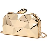 Gold Acrylic Box Geometric Evening Clutch Bags Elegent Chain Women Handbag Party Shoulder Bag For Wedding/Dating/Party