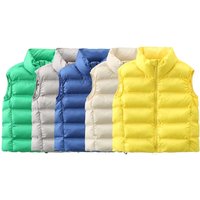 clothes thin cotton vest short stand up collar slim vest spring autumn waistcoat vest jacket 6NS022