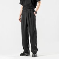 Men's Clothing Large Size Drape Casual Trousers For Men And Women Summer Ice Silk Thin Loose Straight Long Trousers Drape Suit Trousers