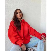 clothing casual fashion printed thickened versatile tops long sleeved hooded sweatshirt