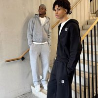 Men's Clothing European And American SUVENE Track Suits Street Trend Hip Hop Zipper Loose Solid Color Sports Suit