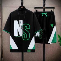 Short Sleeved T-Shirt Men's New Style Sports Suit Trendy Casual Shorts Youth Summer Outfit