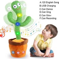 Cute Dancing Talking Cactus Toys Interactive Talking Cactus Electronic Plush Toy Home Decoration Xmas Gifts