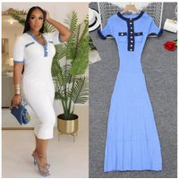Washed Denim & Knit Contrast Sleeveless Dress – Trendy Casual Dress Pockets