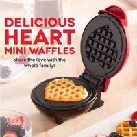 Heart Shaped Waffle Maker Portable Mini Sandwich Panini Press Breakfast Compact Design Light Meals Heart Pattern