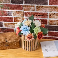 Cross-border Xiaolihua single branch artificial flower manufacturer home decoration bouquet rose wall artificial flower GF15538-2