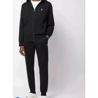 Clothing Classic Zipper Cardigan Trendy Plus Velvet Sweater Suit Drawstring Hooded Customizable Print Two Piece Suit