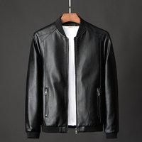 Clothing Stand Collar Leather Jacket Plus Biker Style Autumn Fashion Outerwear