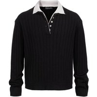 Vintage Knit Sweater For Men - Classic Retro American Style V-Neck Pullover, Loose Fit, Thick Warm Winter Casual Outwear