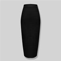 Clothing Elegant High Waist Bandage Bodycon Midi Skirt Stretchy Slim Fit Pencil Skirt Invisible Zipper Perfect Office Night Out