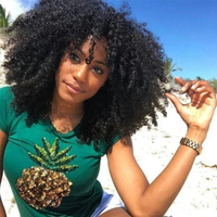 Afro Kinky Curly Wig Human Hair Short Wigs For Woman Human Hair 250% Natural And Soft4B 4C Brazilian Hair Wigs Full Machine Made