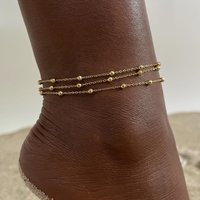 Multiple Double-Layer Stainless Steel Fashion Personality Anklets For Women Foot Jewelry Quanxi Water Accessories JC-128