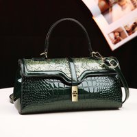 New  bright leather women’s bag flip bag noble printing trendy hand held shoulder multi compartment messenger bag mom bag