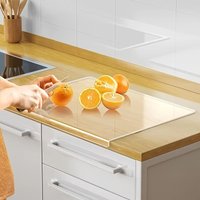 1pc Non Slip Acrylic Cutting Board Transparent Durable Kitchen Countertop Protector Fruits Vegetables Cooked Food Prep