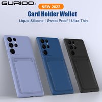 Slim TPU Card Holder Wallet Phone Case Samsung Galaxy S22 S21 S20 FE Note 20 10 Ultra Plus A32 A42 A52 A72 Cove