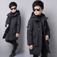 Kid's Clothing cotton padded jacket winter children's light down extended version of medium and large children warm cotton padded jacket boy clothes