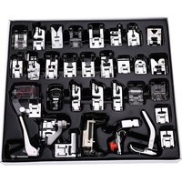 32pcs/Set Sewing Machine Presser Foot For Brother Singer Kit Braiding Blind OverLock Zipper Ruler Parts With Box