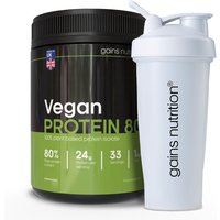 Vegan Protein 80 | 1KG Tub | + 600ml Shaker White