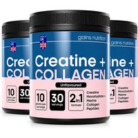 Creatine + Marine Collagen Powder | 3 Pack bundle