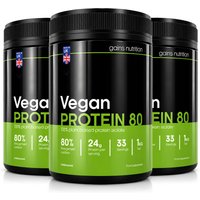 Vegan Protein 80 | 1KG Tub | 3 Pack Bundle