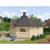 Fjordholz Grillkota mit Anbau Modell Ida 17+4m²| Rabatt: 26% Fjordholz Grillkota mit Anbau Modell Ida 17+4m²| Rabatt: 26%
