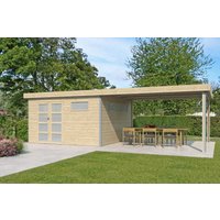Gartenhaus Alu-Line Modell Kasuko-L mit Anbau Rabatt: 26 % Gartenhaus Alu-Line Modell Kasuko-L mit Anbau Rabatt: 26 %