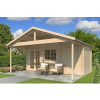 Fjordholz Gartenhaus Modell Rolf 44 D mit Vordach Fjordholz Gartenhaus Modell Rolf 44 D mit Vordach