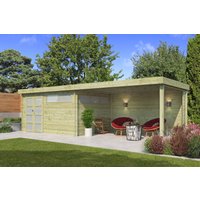 Flachdach Gartenhaus Modell Nelo 44 B mit 400 cm A Rabatt: 26 % Flachdach Gartenhaus Modell Nelo 44 B mit 400 cm A Rabatt: 26 %