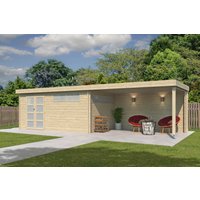 Flachdach Gartenhaus Modell Nelo 44 D mit 400 cm A Rabatt: 26 % Flachdach Gartenhaus Modell Nelo 44 D mit 400 cm A Rabatt: 26 %