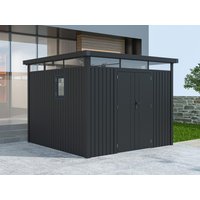 32% reduziert – Metall Gerätehaus Modell Style 7,56 m² Anthrazit 32% reduziert – Metall Gerätehaus Modell Style 7,56 m² Anthrazit
