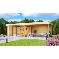 Fjordholz Gartenhütte Alu Concept 70 A mit Anbau 6x4m Fjordholz Gartenhütte Alu Concept 70 A mit Anbau 6x4m