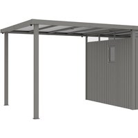 29% reduziert – Seitendach für Gerätehaus Style 7,56 m² Alu Grau 29% reduziert – Seitendach für Gerätehaus Style 7,56 m² Alu Grau