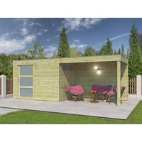 Gartenhaus Modell QBS-Line 6,30 m² + 300 cm Anbau Rabatt: 26 % Gartenhaus Modell QBS-Line 6,30 m² + 300 cm Anbau Rabatt: 26 %