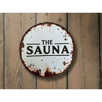 Sauna Dekoschild aus Metall Design 4 (RABATT 5%) Sauna Dekoschild aus Metall Design 4 (RABATT 5%)