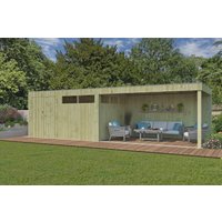 26% reduziert – Holzgartenhaus Modell QBV3-Line 11,89 m² + 400 cm Anba 26% reduziert – Holzgartenhaus Modell QBV3-Line 11,89 m² + 400 cm Anba