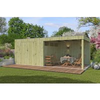 Gartenhaus Modell QBV-Line 8,88 m² + 300 cm Anbau Rabatt: 26 % Gartenhaus Modell QBV-Line 8,88 m² + 300 cm Anbau Rabatt: 26 %