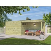 Gartenhaus Modell QB-Line 6,30 m² + Anbau Rabatt: 26 % Gartenhaus Modell QB-Line 6,30 m² + Anbau Rabatt: 26 %