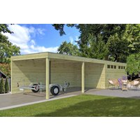 Fjordholz Holzgarage Modell QB-Line 15,30 m² + 600 Fjordholz Holzgarage Modell QB-Line 15,30 m² + 600