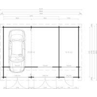 Fjordholz Holzgarage Modell Ibiza 44 D Fjordholz Holzgarage Modell Ibiza 44 D