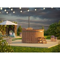 Fjordholz Holzbadezuber Rund mit Innenofen Rabatt: 26 % Fjordholz Holzbadezuber Rund mit Innenofen Rabatt: 26 %