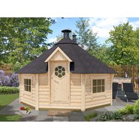 Fjordholz Grillkota mit Saunaraum Modell Smila 17m Fjordholz Grillkota mit Saunaraum Modell Smila 17m