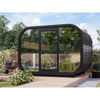Fjordholz Fass-Sauna Modell Luxe-3 Premium Black E Fjordholz Fass-Sauna Modell Luxe-3 Premium Black E