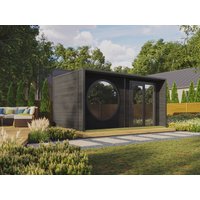 Fjordholz Saunahaus Modell Box Größe XL schwarz Fjordholz Saunahaus Modell Box Größe XL schwarz