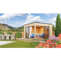 Fjordholz Gartenhütte Modell Q-BIC Alu 44 B 6x4m Fjordholz Gartenhütte Modell Q-BIC Alu 44 B 6x4m
