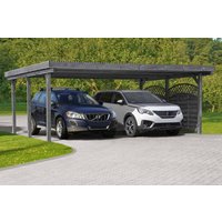 Fjordholz Doppelcarport Modell Rico KDI grau Fjordholz Doppelcarport Modell Rico KDI grau