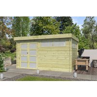 Flachdach Gartenhaus Modell Nelo 44 B Rabatt: 26 % Flachdach Gartenhaus Modell Nelo 44 B Rabatt: 26 %