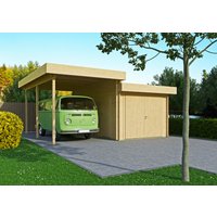 Fjordholz Holzgarage mit Carport Modell Keitum 44 Fjordholz Holzgarage mit Carport Modell Keitum 44